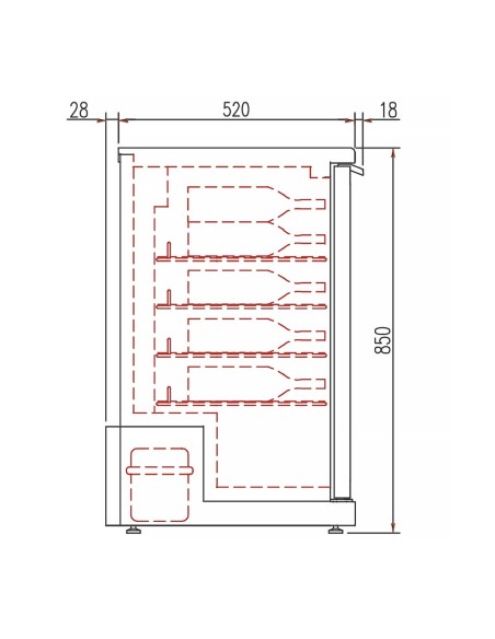 Expositor Refrigerado Vino Coreco ERHW-350-L | Hostelería Negocios