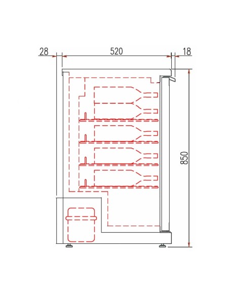 Expositor Refrigerado Vino Coreco ERHW-150-L | Hostelería Negocios