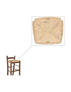 Taburete de Madera con Asiento de Paja | Hostelería Negocios 2