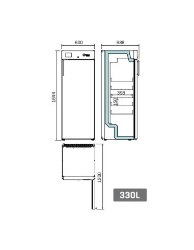 Armario Refrigeración Laboratorio Infrico LER28G | Hostelería Negocios