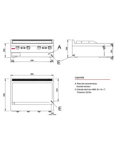 Fry Top Eléctrico Jemi Serie 600 EV Placa Lisa | Hostelería Negocios 2