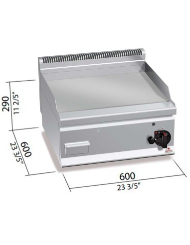 Fry Top a Gas Bertos Plus 600 Placa Lisa GFLB | Hostelería Negocios