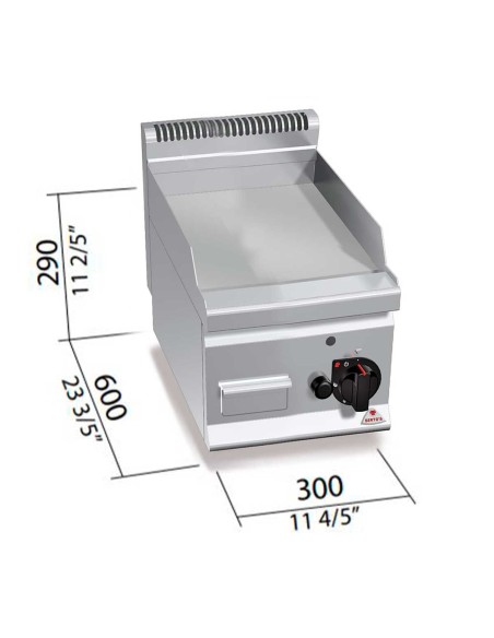 Fry Top a Gas Bertos Plus 600 Placa Lisa GFLB | Hostelería Negocios