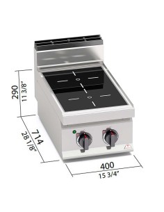 Cocina Vitrocerámica Bertos Plus Macros 700 Sobremesa | Hostelería Negocios 2