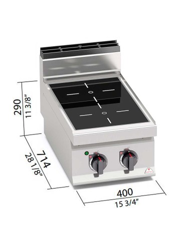 Cocina Vitrocerámica Bertos Plus Macros 700 Sobremesa | Hostelería Negocios