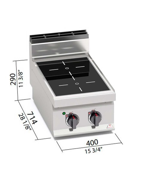 Cocina Vitrocerámica Bertos Plus Macros 700 Sobremesa | Hostelería Negocios