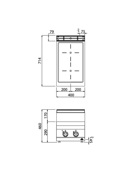 Cocina Vitrocerámica Bertos Plus Macros 700 Sobremesa | Hostelería Negocios