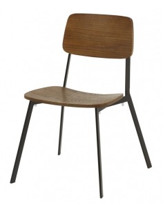 Silla M1041 Acero y Madera Apilable | Hostelería Negocios