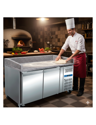Mesa Refrigerada Pizzas PZ-2600TN Mármol | Hostelería Negocios