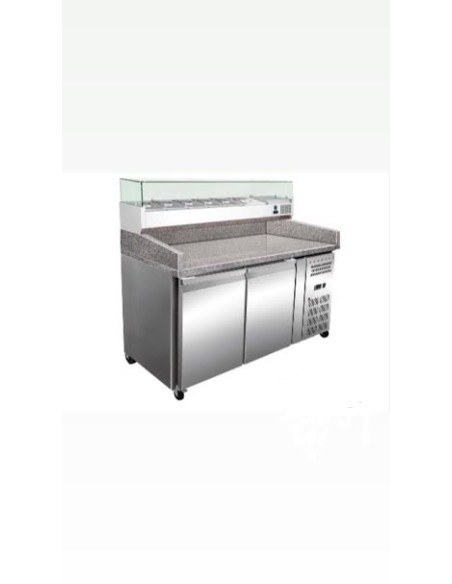 Mesa Refrigerada Pizzas MP15SMMLHN Granito | Hostelería Negocios