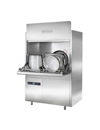 Lavautensilios industrial Silanos LP-109 con cuba de 96 litros, altura útil de 82 cm y 4 ciclos de lavado. Fabricado en acero in