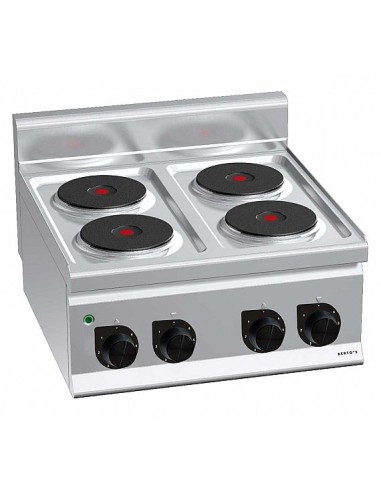 Cocina Eléctrica 4 Placas Bertos E6P4B Plus 600 | Hostelería Negocios