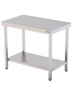 Mesa Central Acero Inoxidable Gama 600 con Estante Arilex | Hostelería Negocios