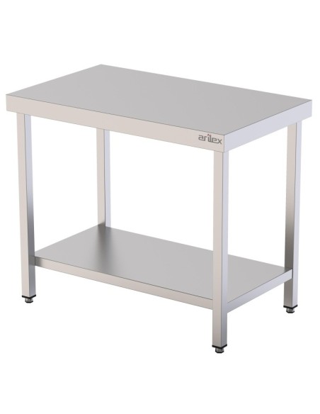 Mesa Central Acero Inoxidable Gama 600 con Estante Arilex | Hostelería Negocios