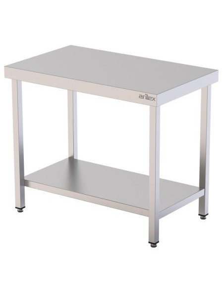 Mesa Central Acero Inoxidable Gama 600 con Estante Arilex | Hostelería Negoci