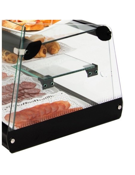 La Vitrina de Tapas Neutra Tripe de Arilex es una vitrina expositora profesional para bares y restaurantes, diseñada