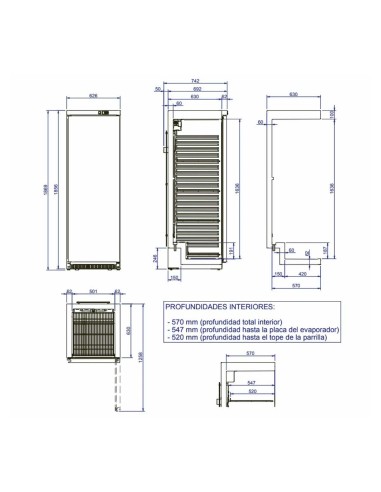 Armario Refrigerado Edenox APS 451-I | Hostelería Negocios