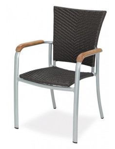 Sillón Exterior M261 Médula Sintética y Teca | Hostelería Negocios