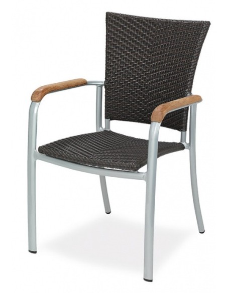 Sillón Exterior M261 Médula Sintética y Teca | Hostelería Negocios