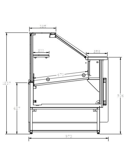 Vitrina de Pastelería VRE-P Fondo 973|Hosteleria negocios