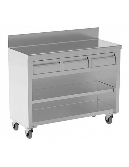 Mesa de Apoyo Terraza con Ruedas Eratos | Hostelería Negocios