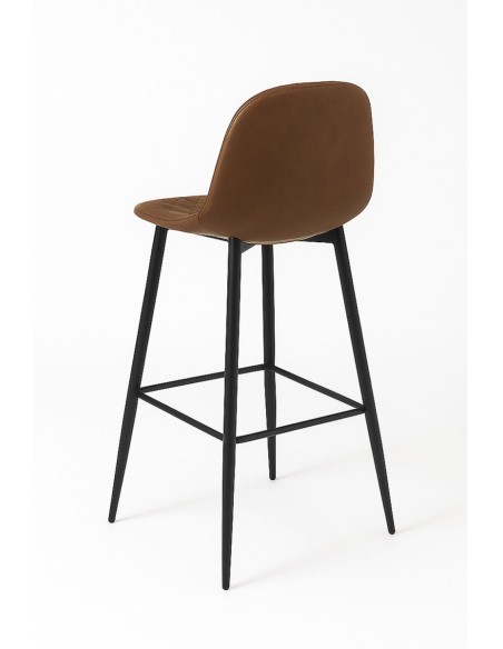 Taburete Nórdico de Polipiel y Acero para Barra | Hostelería Negocios