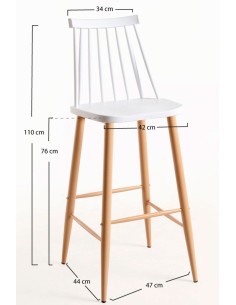Taburete Vanguardista de Exterior e Interior Apilable | Hostelería Negocios 2