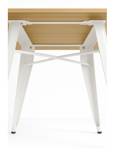 Mesa Cuadrada de Madera y Acero para Hostelería | Hostelería Negocios
