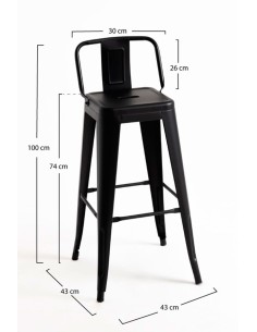 Taburete Industrial de Acero Apilable  Hostelería | Hostelería Negocios 2