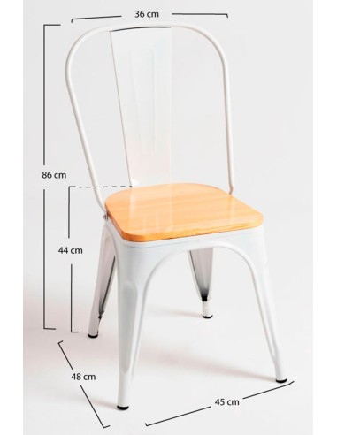 Silla Vintage Asiento Madera Natural|Hosteleria negocios