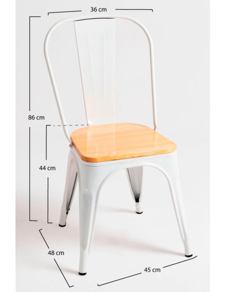 Silla Vintage Asiento Madera Natural|Hosteleria negocios