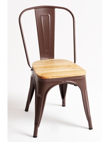 Silla Vintage Asiento Madera Natural|Hosteleria negocios