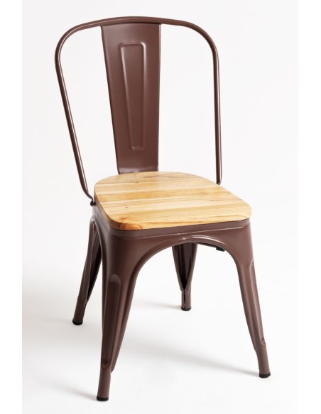 Silla Vintage Asiento Madera Natural|Hosteleria negocios