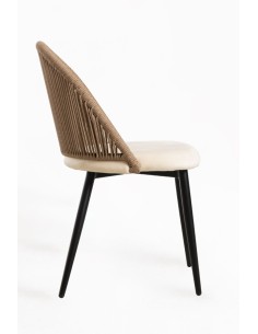 Silla Velvet de Terciopelo y Cuerda Boho | Hostelería Negocios 2