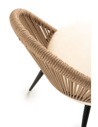 Silla Velvet de Terciopelo y Cuerda Boho | Hostelería Negocios