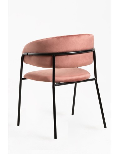 Silla Nórdica de Terciopelo y Metal para Comedor | Hostelería Negocios