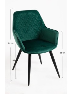 Silla Sertan Terciopelo con Estructura de Acero | Hostelería Negocios 2