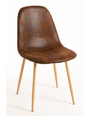 Silla Leo de Polipiel y Acero para Bar y Comedor | Hostelería Negocios
