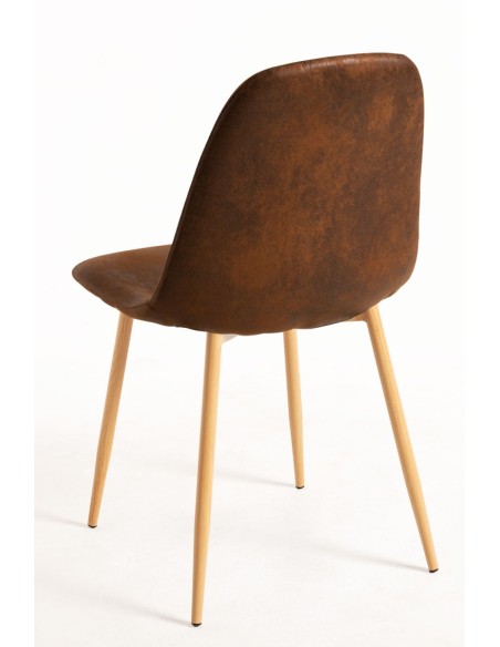 Silla Leo de Polipiel y Acero para Bar y Comedor | Hostelería Negocios