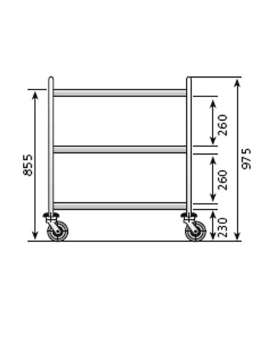 Carro de Servicio 3 Estantes Edenox CE / CER | Hostelería Negocios
