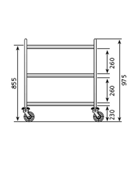 Carro de Servicio 3 Estantes Edenox CE / CER | Hostelería Negocios