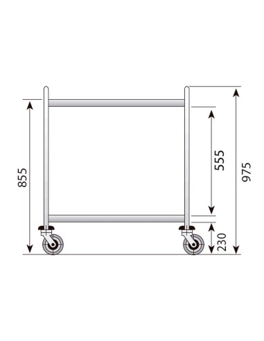 Carro de Servicio 2 Estantes Edenox CE / CER | Hostelería Negocios