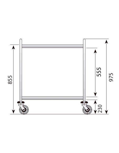 Carro de Servicio 2 Estantes Edenox CE / CER | Hostelería Negocios