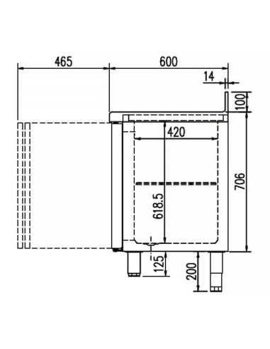 Mesa Refrigerada Radiant MBR Docriluc | Hostelería Negocios