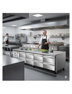 Mesa Baja Refrigerada U-GNH4180TN Eutron Serie 700|Hostelería Negocios 2