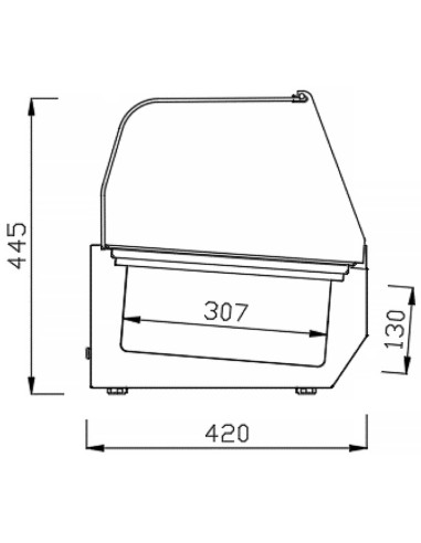 Vitrina Refrigerada Infrico VIP 1/3 Cristal | Hostelería Negocios