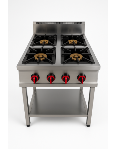 Cocina Gas 4 Fuegos con Soporte ARS-GBR-4/C | Hostelería Negocios