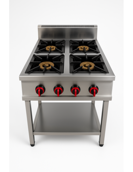 Cocina Gas 4 Fuegos con Soporte ARS-GBR-4/C | Hostelería Negocios