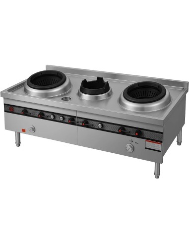 Cocina Wok Profesional a Gas 2 Fuegos 82 kW | Hostelería Negocios