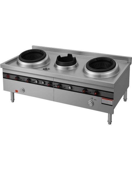 Cocina Wok Profesional a Gas 2 Fuegos 82 kW | Hostelería Negocios